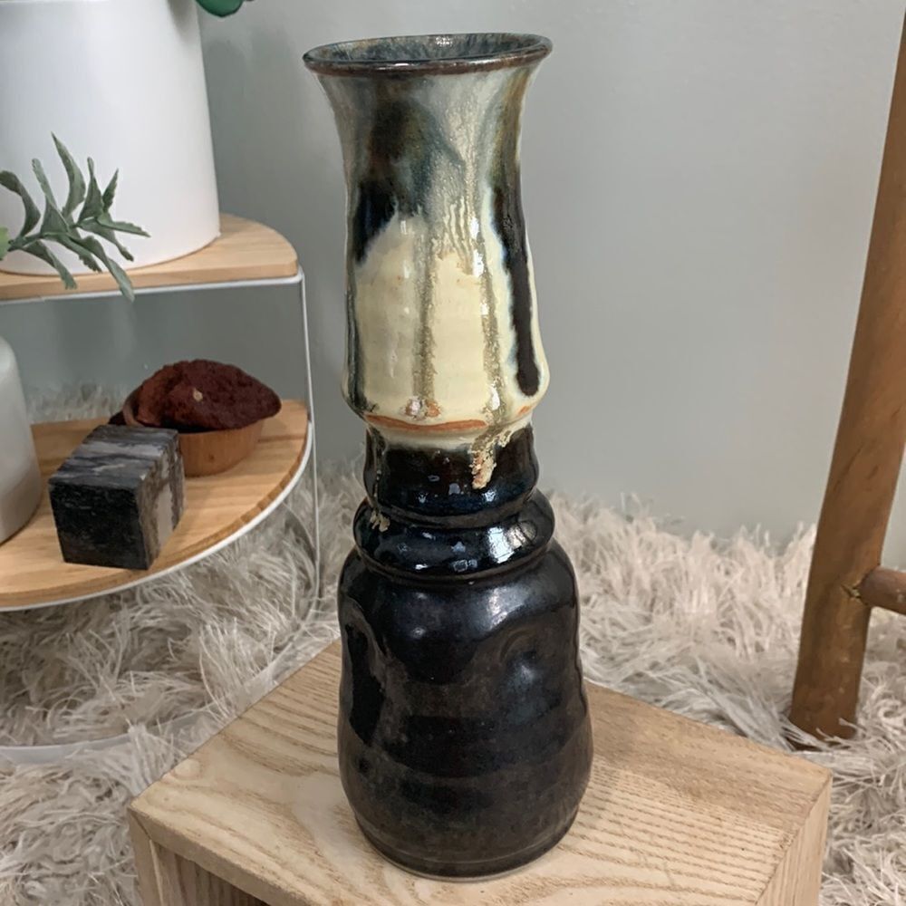 Handmade Pottery Drip Glaze Stonewear Vase‎